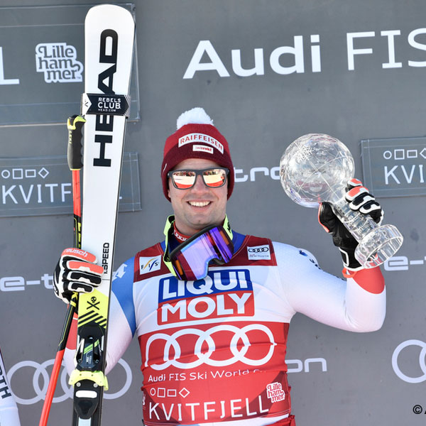 Third Downhill Crystal Globe in a row for Beat Feuz