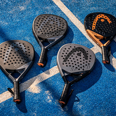 Three HEAD Padel Racquets